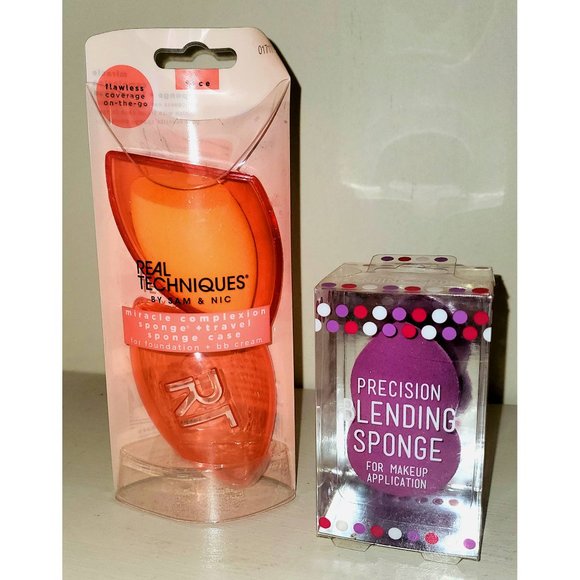 Real Techniques Miracle Complexion Sponge & Swissco Pointed Foundation Sponge - Picture 1 of 10